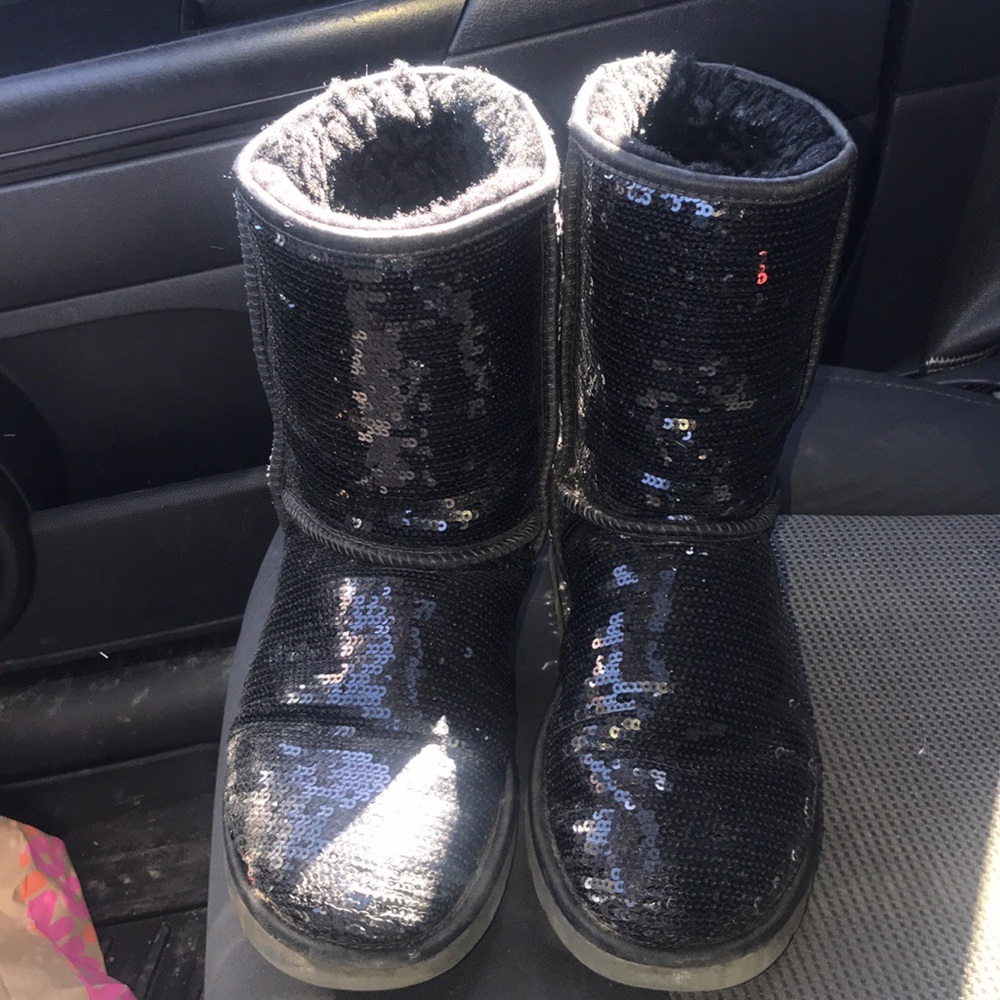Women’s black sequin uggs